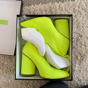 Neon Heeled Boots